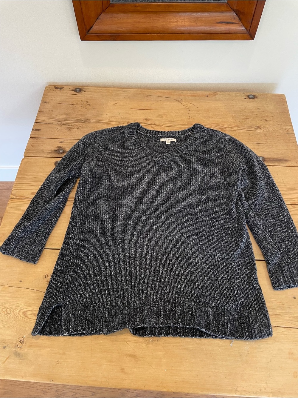 Orvis Chenille Navy sweater in size large